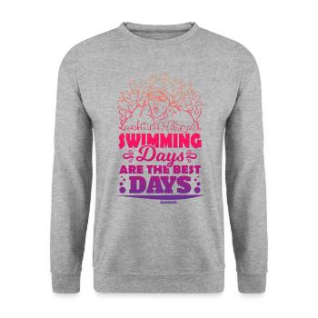 Nager - Sweat-shirt Unisexe - gris chiné - Devant - Alina (178cm) & Michal (187cm)