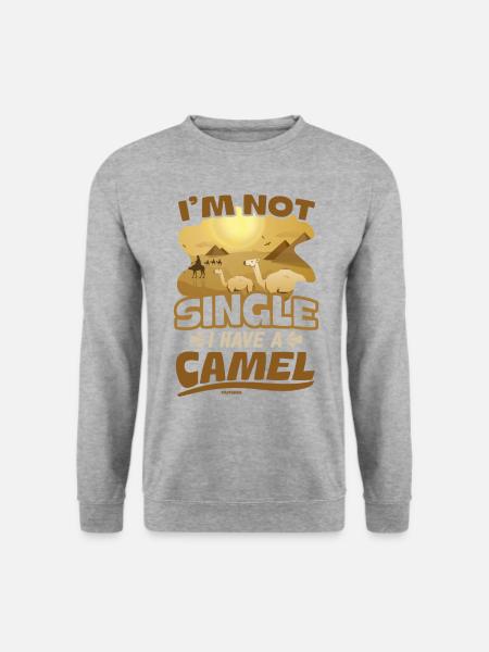 I'm Not Single I Have A Camel - Unisex Pullover - Weißgrau meliert