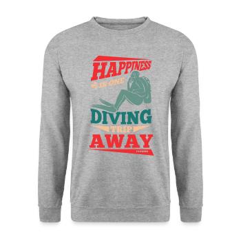 Dive - Unisex Sweatshirt - salt & pepper - Front - Alina (178cm) & Michal (187cm)