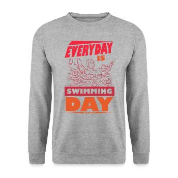 Nager - Sweat-shirt Unisexe - gris chiné - Devant - Alina (178cm) & Michal (187cm)