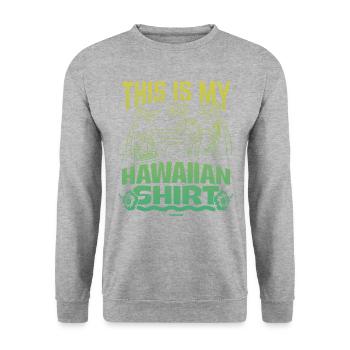 Hawaii Urlaub Aloha Sommer Hawaiian Geschenk - Unisex Pullover - Weißgrau meliert - Vorne - Alina (178cm) & Michal (187cm)