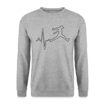 Parkour Heartbeat - Unisex Sweatshirt - salt & pepper - Front - Alina (178cm) & Michal (187cm)