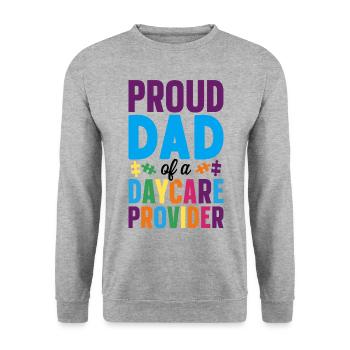 Childcare Daycare Provider Teacher - Unisex Sweatshirt - salt & pepper - Front - Alina (178cm) & Michal (187cm)