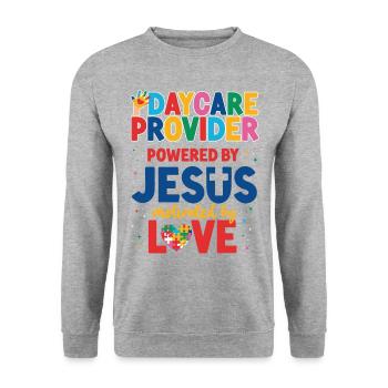 Fournisseur de services de garde d’enfants Enseignant - Sweat-shirt Unisexe - gris chiné - Devant - Alina (178cm) & Michal (187cm)