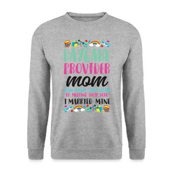 Fournisseur de services de garde d’enfants Enseignant - Sweat-shirt Unisexe - gris chiné - Devant - Alina (178cm) & Michal (187cm)