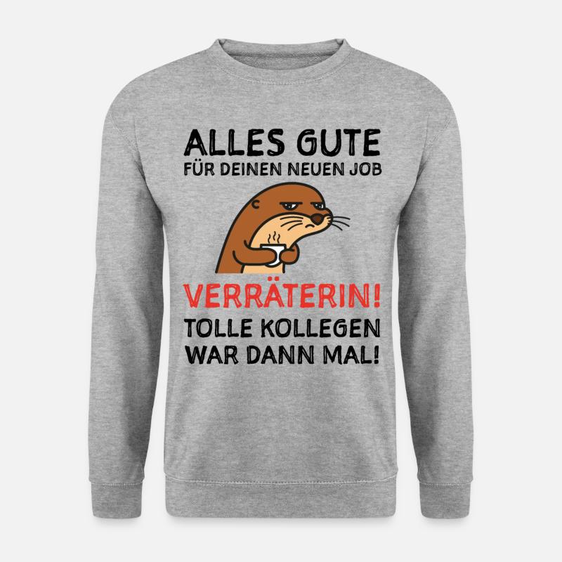 Abschiedsgeschenk Kollege Kollegin - Unisex Pullover - Weißgrau meliert