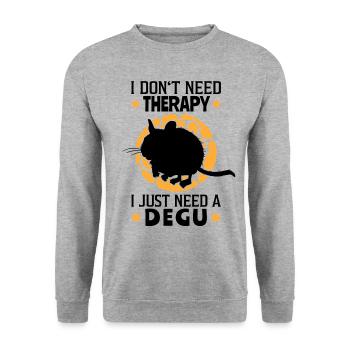 I just need my Degu rodent - Unisex Sweatshirt - salt & pepper - Front - Alina (178cm) & Michal (187cm)
