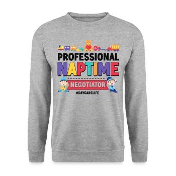 Fournisseur de services de garde d’enfants Enseignant - Sweat-shirt Unisexe - gris chiné - Devant - Alina (178cm) & Michal (187cm)