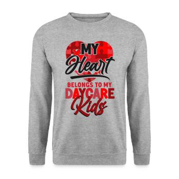 Fournisseur de services de garde d’enfants Enseignant - Sweat-shirt Unisexe - gris chiné - Devant - Alina (178cm) & Michal (187cm)
