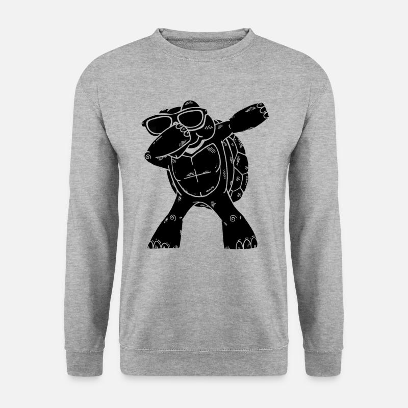 Dabbing Turtle Sea Turtle Lover Eine coole - Unisex Pullover - Weißgrau meliert