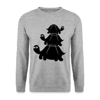 Tortues empilées Tortues fraîches avec - Sweat-shirt Unisexe - gris chiné - Devant - Alina (178cm) & Michal (187cm)