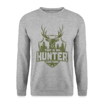 Chasseur de cerfs Buck Halloween - Sweat-shirt Unisexe - gris chiné - Devant - Alina (178cm) & Michal (187cm)