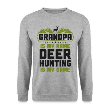 Buck Deer Hunting Hunter - Unisex Pullover - Weißgrau meliert - Vorne - Alina (178cm) & Michal (187cm)
