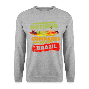 Brésil Rio de Janeiro Amérique du Sud Cadeau - Sweat-shirt Unisexe - gris chiné - Devant - Alina (178cm) & Michal (187cm)