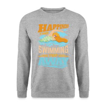 Swimming Lifeguard Swimming Course Outdoor Pool Gift - Unisex Sweatshirt - salt & pepper - Front - Alina (178cm) & Michal (187cm)