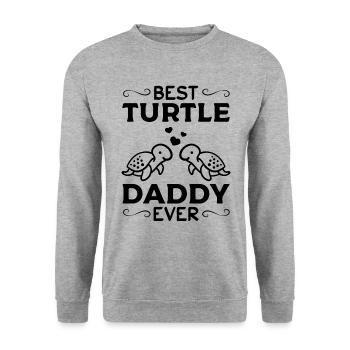 Meilleure tortue papa jamais tortue de mer papa mignon - Sweat-shirt Unisexe - gris chiné - Devant - Alina (178cm) & Michal (187cm)