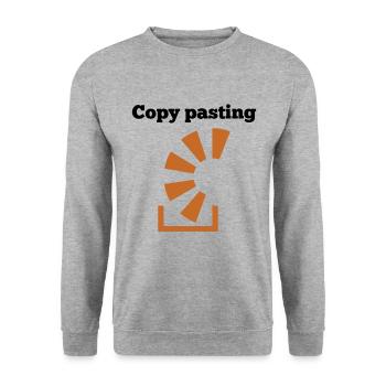 Copy Pasting Programming Coder Software Developer - Unisex Pullover - Weißgrau meliert - Vorne - Alina (178cm) & Michal (187cm)