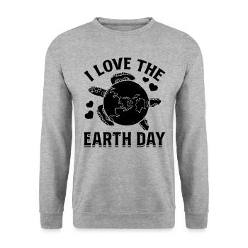 Turtle Earth Environment Turtle Lover Me - Unisex Sweatshirt - salt & pepper - Front - Alina (178cm) & Michal (187cm)