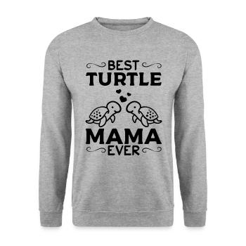 Meilleure maman tortue de tous les temps - Sweat-shirt Unisexe - gris chiné - Devant - Alina (178cm) & Michal (187cm)