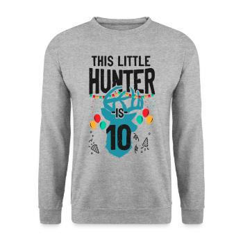 Buck Deer Chasse Hunter Kid - Sweat-shirt Unisexe - gris chiné - Devant - Alina (178cm) & Michal (187cm)