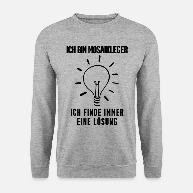 Mosaikleger Beruf Ausbildung - Unisex Pullover - Weißgrau meliert