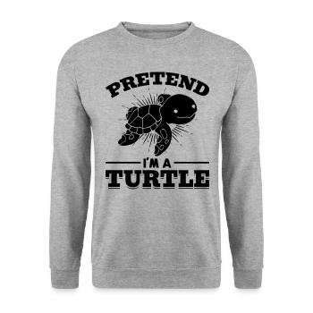 Tut mir vor, ich bin ein Liebhaber von - Unisex Pullover - Weißgrau meliert - Vorne - Alina (178cm) & Michal (187cm)
