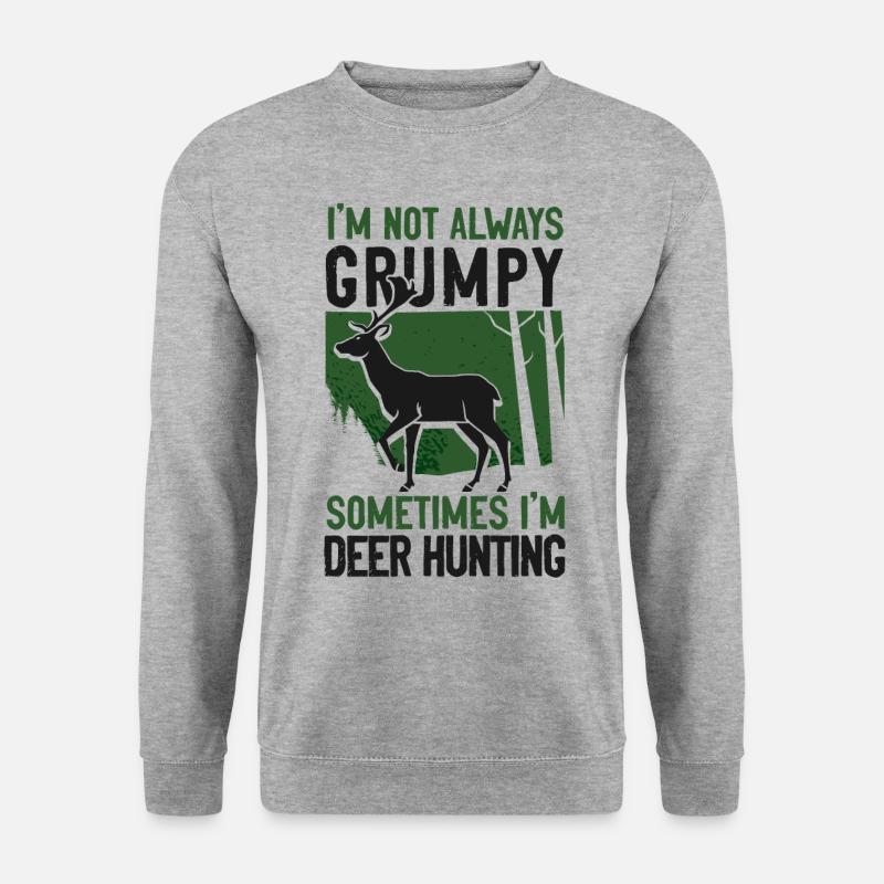 Buck Deer Hunting Hunter Dad - Unisex Sweatshirt - salt & pepper