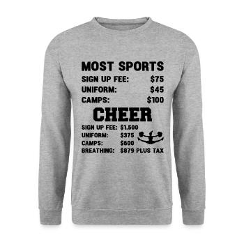 Most Sports Cheer Cheerleading Cheerdance Cheerlea - Unisex Pullover - Weißgrau meliert - Vorne - Alina (178cm) & Michal (187cm)