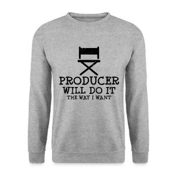 Producer Will Do It Videograf Movie Maker Film - Unisex Sweatshirt - salt & pepper - Front - Alina (178cm) & Michal (187cm)