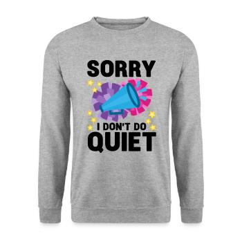 Sorry I Don't Do Quite Cheerleader Sports Cheering - Unisex Pullover - Weißgrau meliert - Vorne - Alina (178cm) & Michal (187cm)