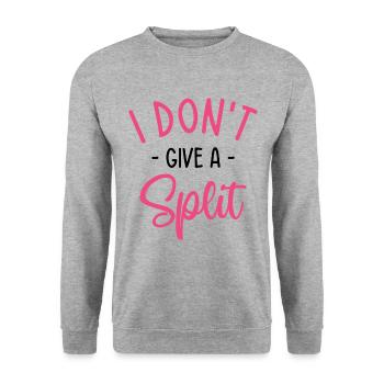 I Don't Give A Split Cheerleading Cheerleader Danc - Unisex Pullover - Weißgrau meliert - Vorne - Alina (178cm) & Michal (187cm)