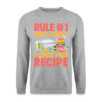 Soap Making Crafting Rule #1 Don't - Unisex Sweatshirt - salt & pepper - Front - Alina (178cm) & Michal (187cm)