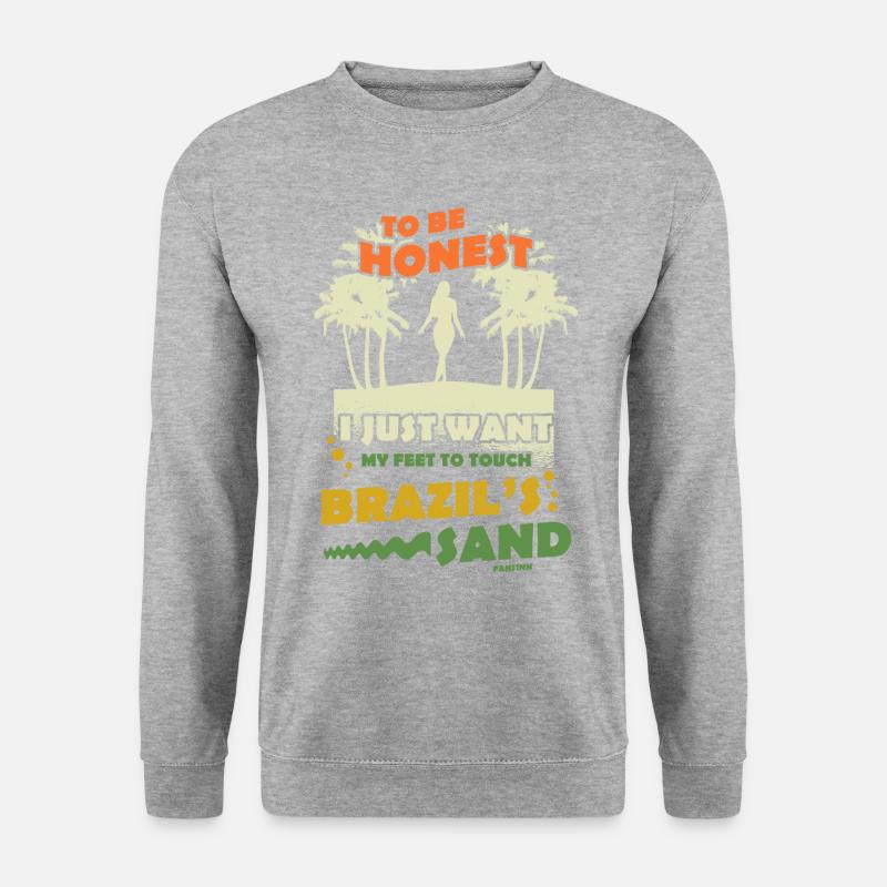 Brasilien Rio de Janeiro Südamerika Geschenk - Unisex Pullover - Weißgrau meliert