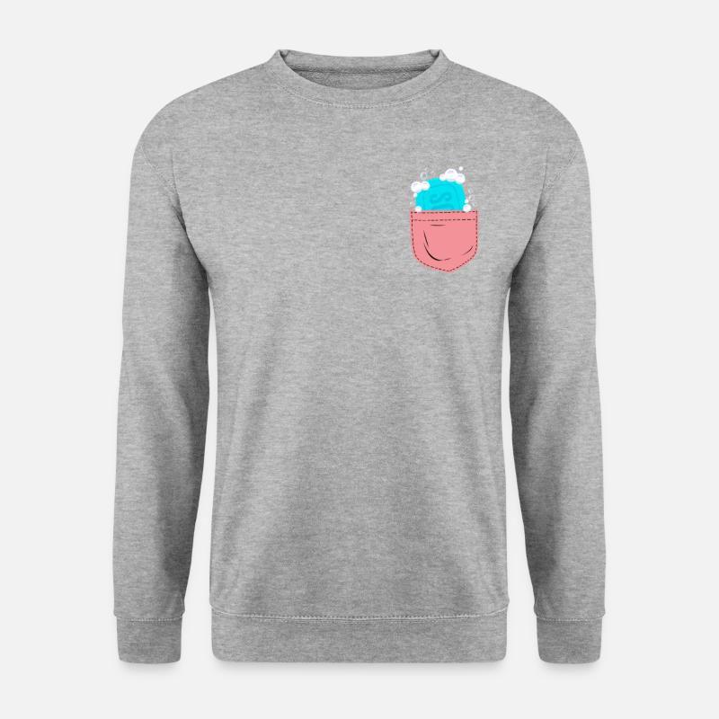 Soap Making Crafting Pocket - Unisex Sweatshirt - salt & pepper