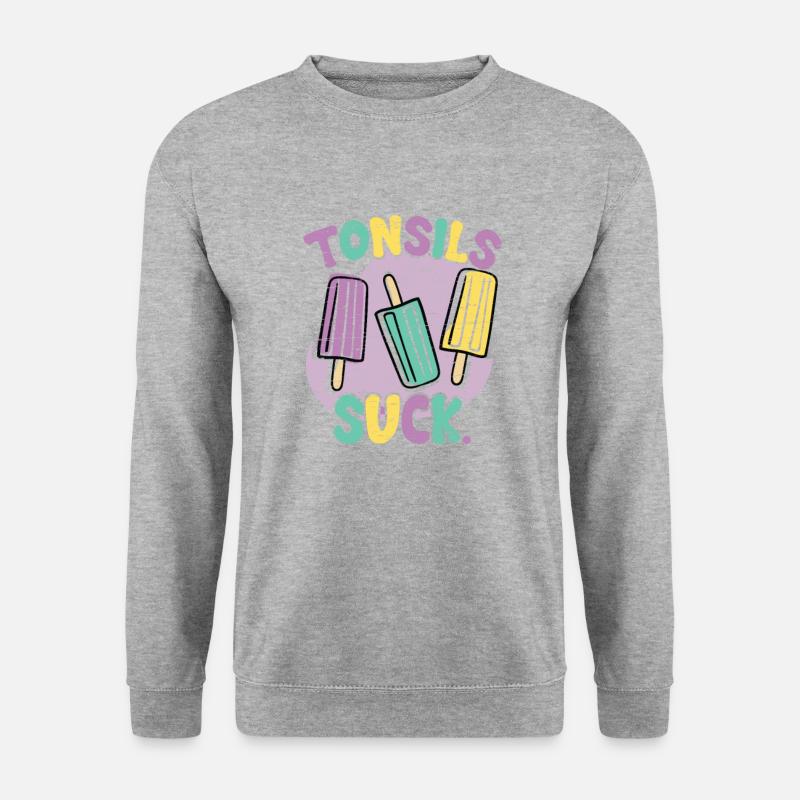 Tonsil Sucks Tonsil Survivor Tonsillectomy - Unisex Sweatshirt - salt & pepper