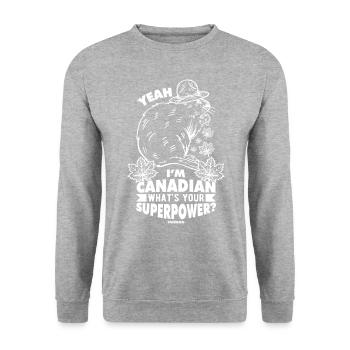 Canada - Sweat-shirt Unisexe - gris chiné - Devant - Alina (178cm) & Michal (187cm)