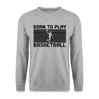 basketball - Unisex Pullover - Weißgrau meliert - Vorne - Alina (178cm) & Michal (187cm)