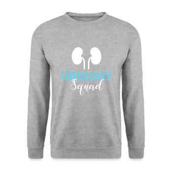 Urology Squad, Nurse Dialysis Urology - Unisex Sweatshirt - salt & pepper - Front - Alina (178cm) & Michal (187cm)