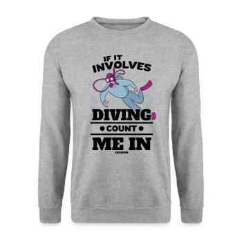 Dive - Unisex Sweatshirt - salt & pepper - Front - Alina (178cm) & Michal (187cm)