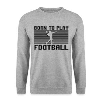 football rugby - Unisex Sweatshirt - salt & pepper - Front - Alina (178cm) & Michal (187cm)