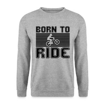 Mountainbike fahren - Unisex Pullover - Weißgrau meliert - Vorne - Alina (178cm) & Michal (187cm)