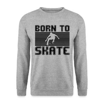 skating - Unisex Sweatshirt - salt & pepper - Front - Alina (178cm) & Michal (187cm)