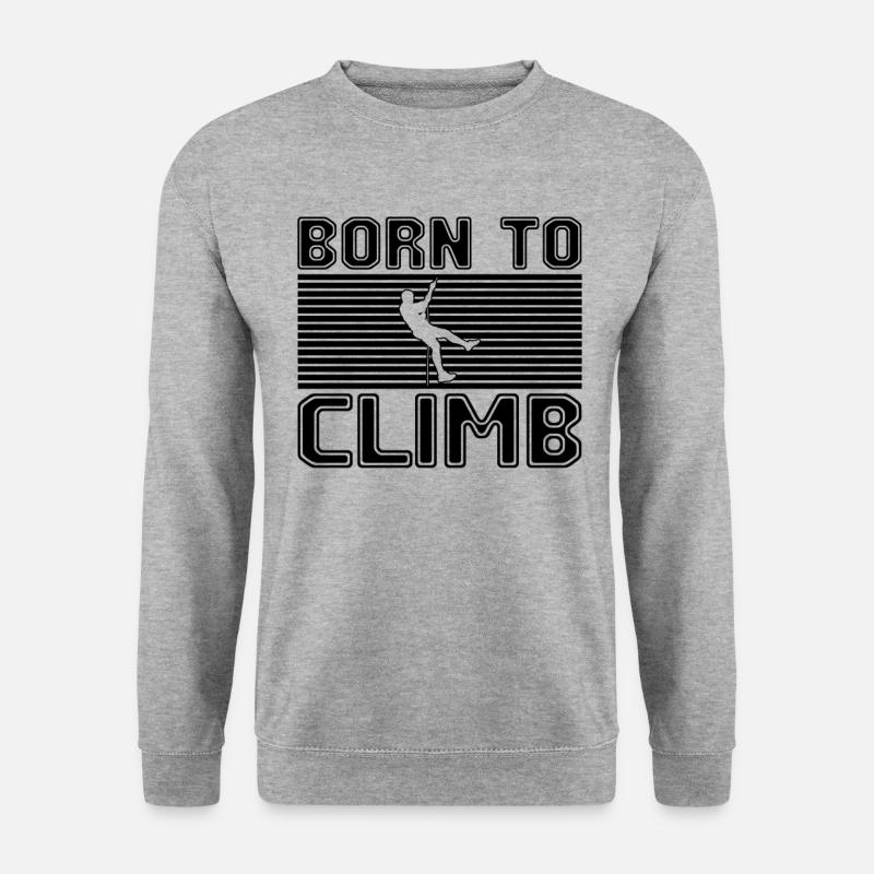 Klettern - Unisex Pullover - Weißgrau meliert