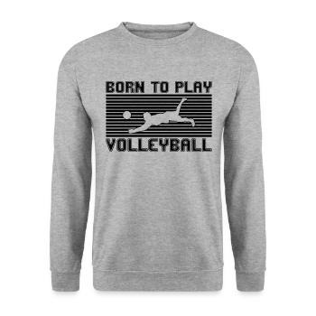 Volley-ball - Sweat-shirt Unisexe - gris chiné - Devant - Alina (178cm) & Michal (187cm)