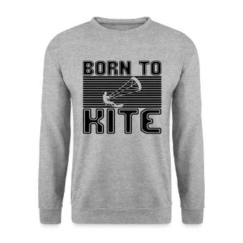 Kite Surfing - Unisex Sweatshirt - salt & pepper - Front - Alina (178cm) & Michal (187cm)