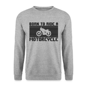 Motorcycle - Unisex Sweatshirt - salt & pepper - Front - Alina (178cm) & Michal (187cm)