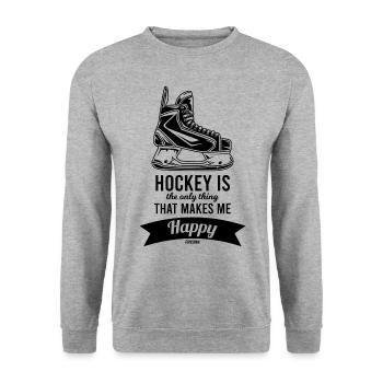 Hockey - Sweat-shirt Unisexe - gris chiné - Devant - Alina (178cm) & Michal (187cm)