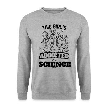Fille Femme Fête des Mères Science - Sweat-shirt Unisexe - gris chiné - Devant - Alina (178cm) & Michal (187cm)