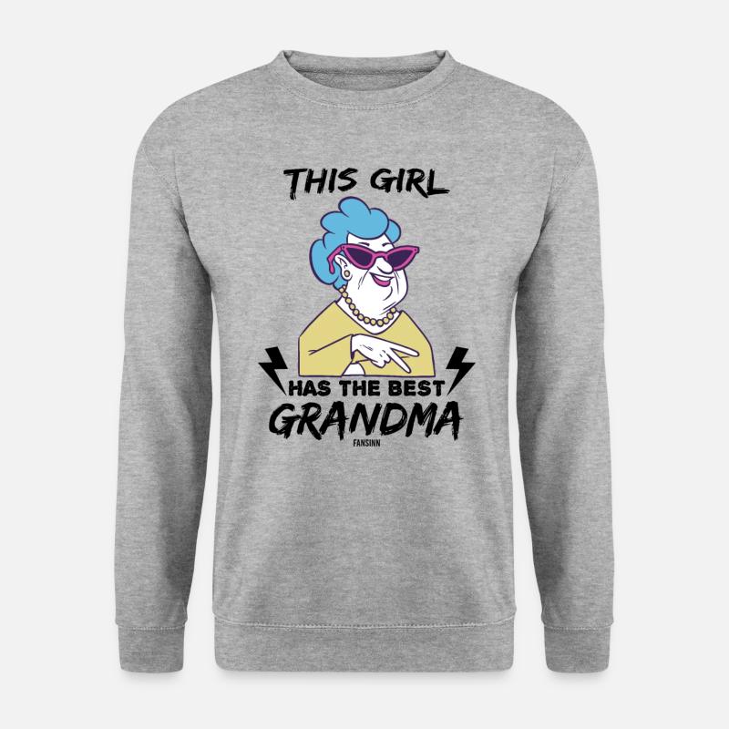 beste Oma - Unisex Pullover - Weißgrau meliert