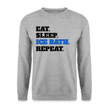 Ice bath - Unisex Sweatshirt - salt & pepper - Front - Alina (178cm) & Michal (187cm)
